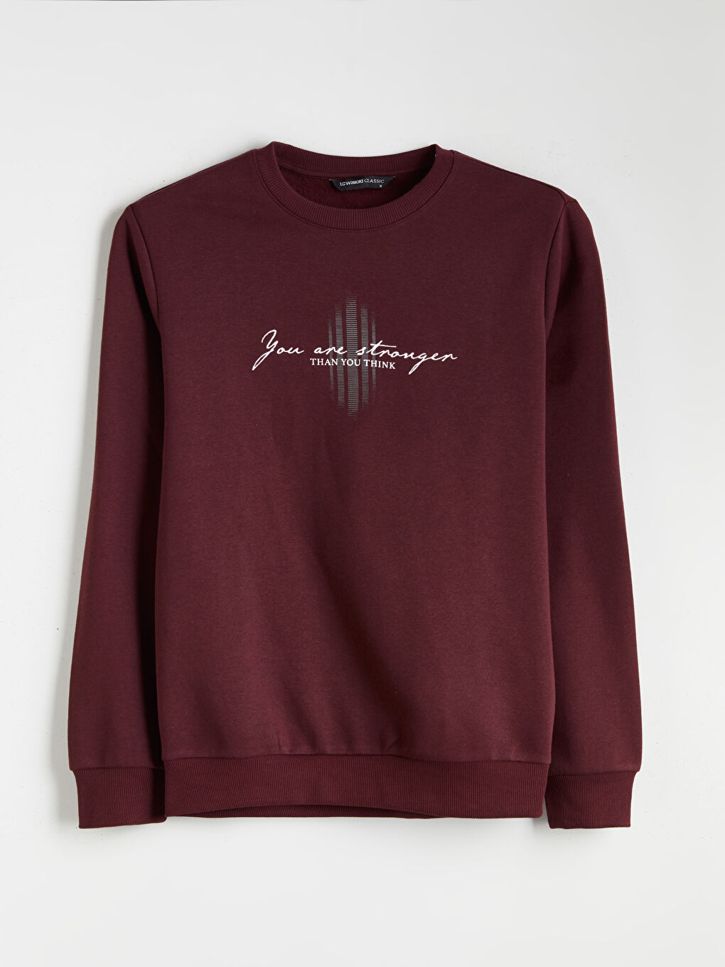 Crew Neck Printed Men's Thick Sweatshirt-4