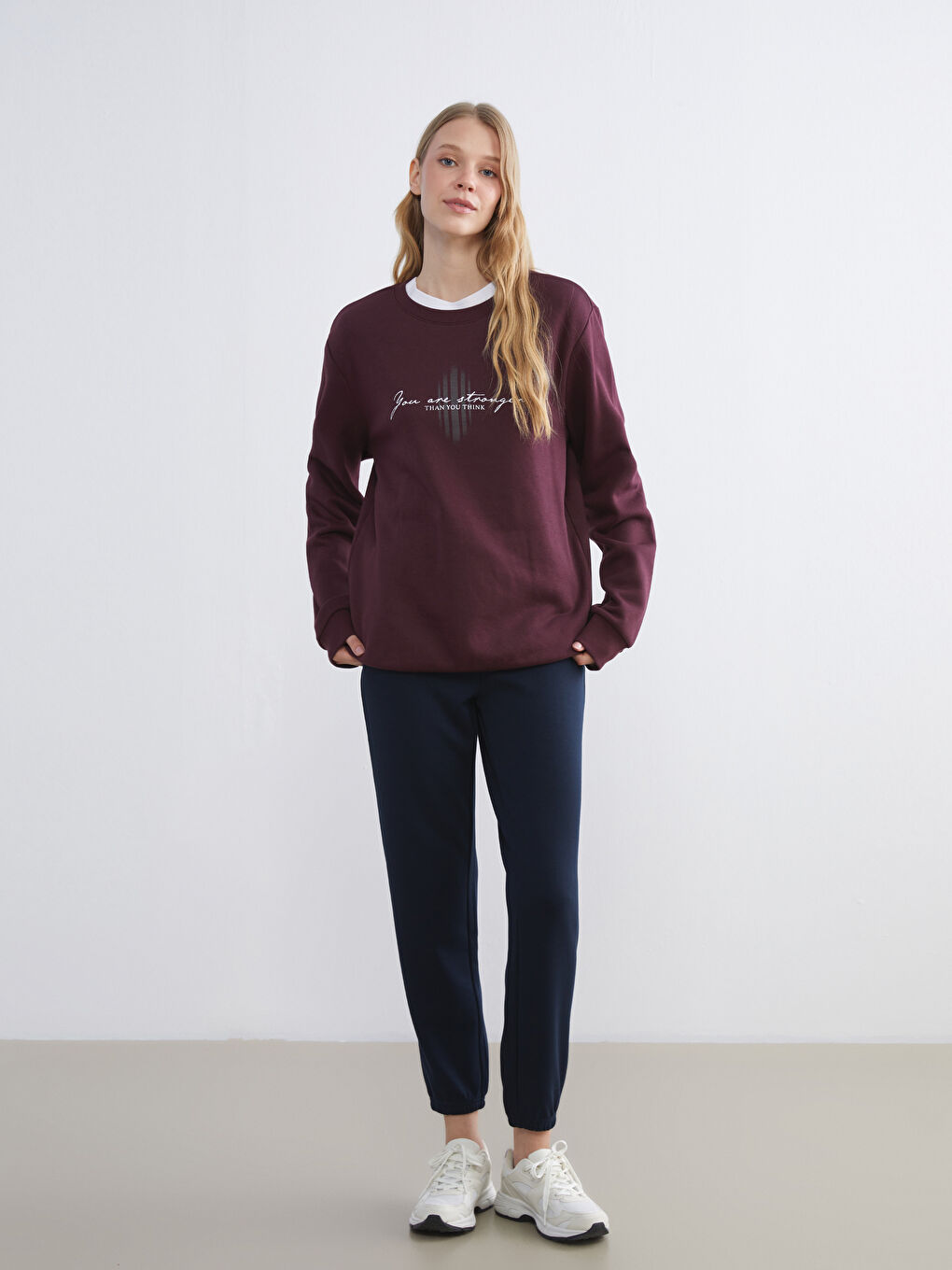 Crew Neck Printed Men's Thick Sweatshirt-3