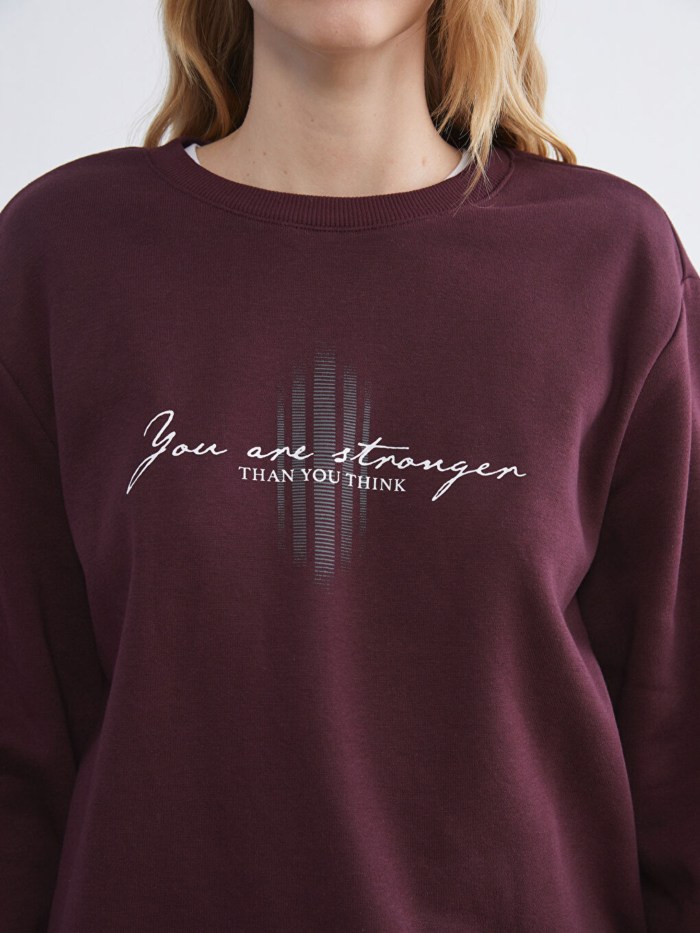 Crew Neck Printed Men's Thick Sweatshirt-5