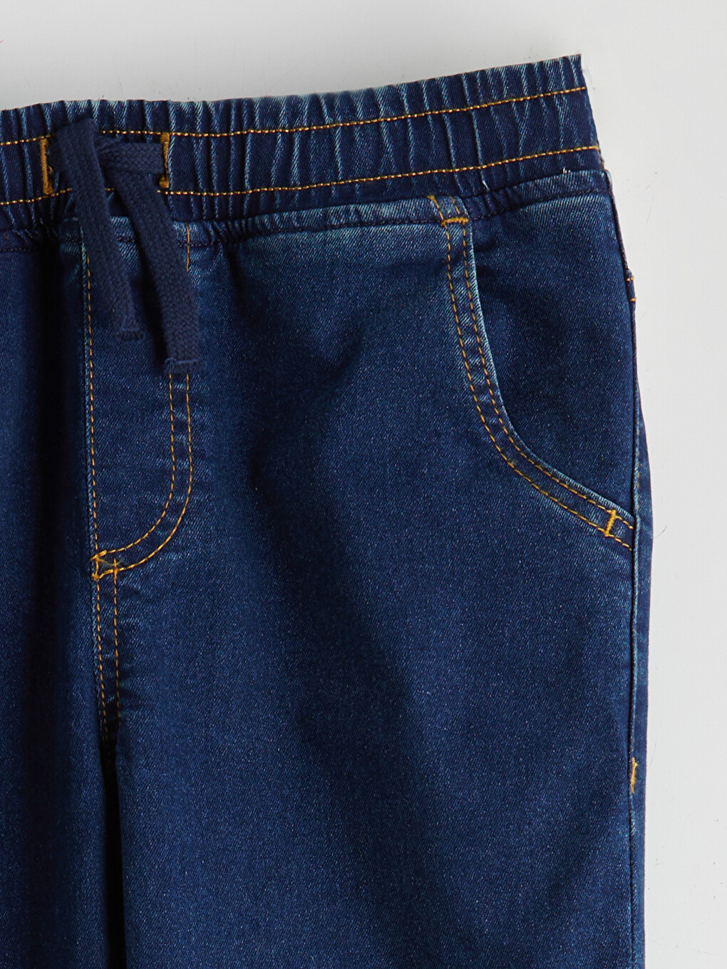 İndigo Polar Astarlı Erkek Çocuk Jogger Jean Pantolon-1