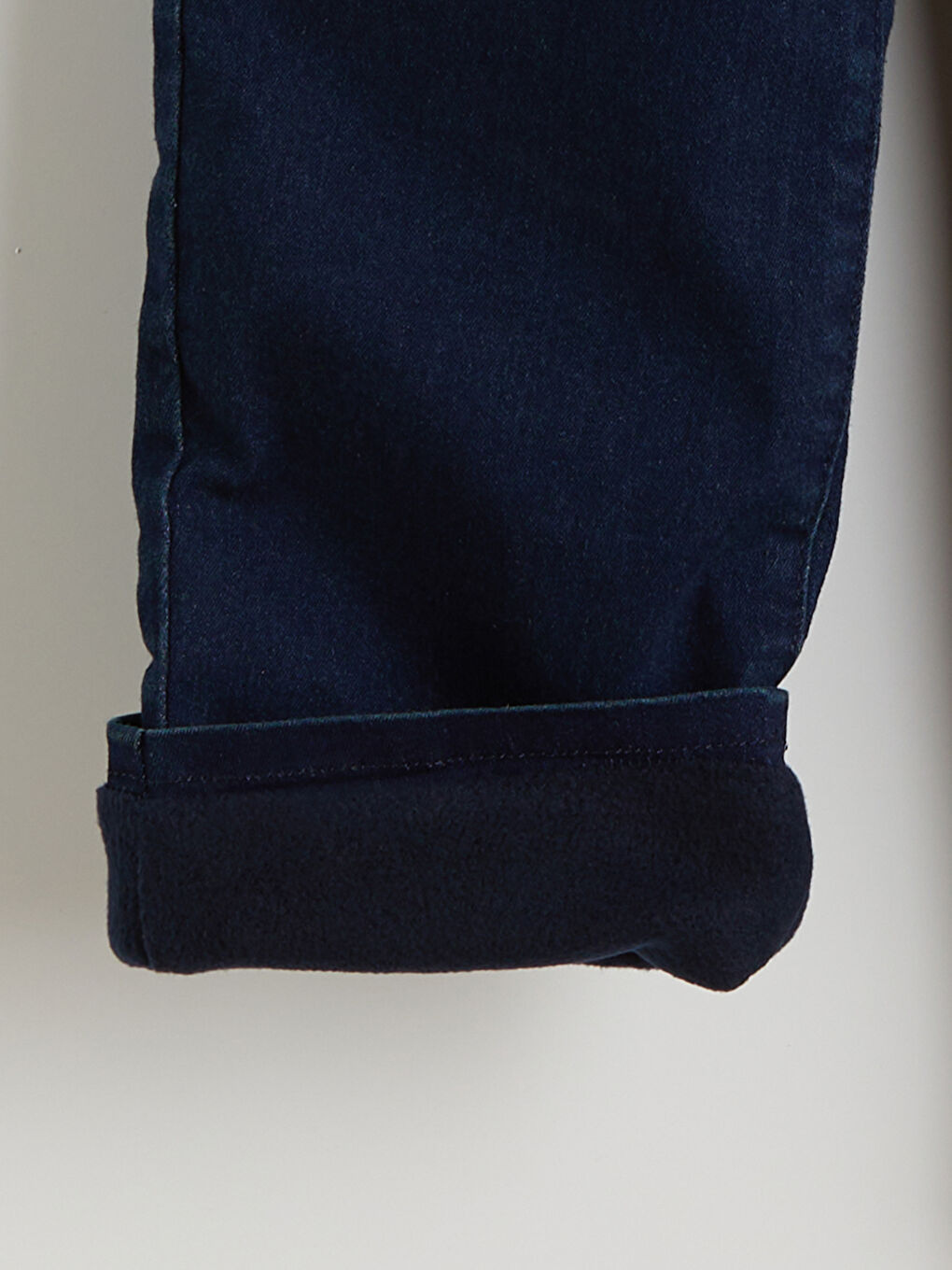 Τζιν Αγόρια με Ελαστική Μέση και Επένδυση Πολικού Υφάσματος-1