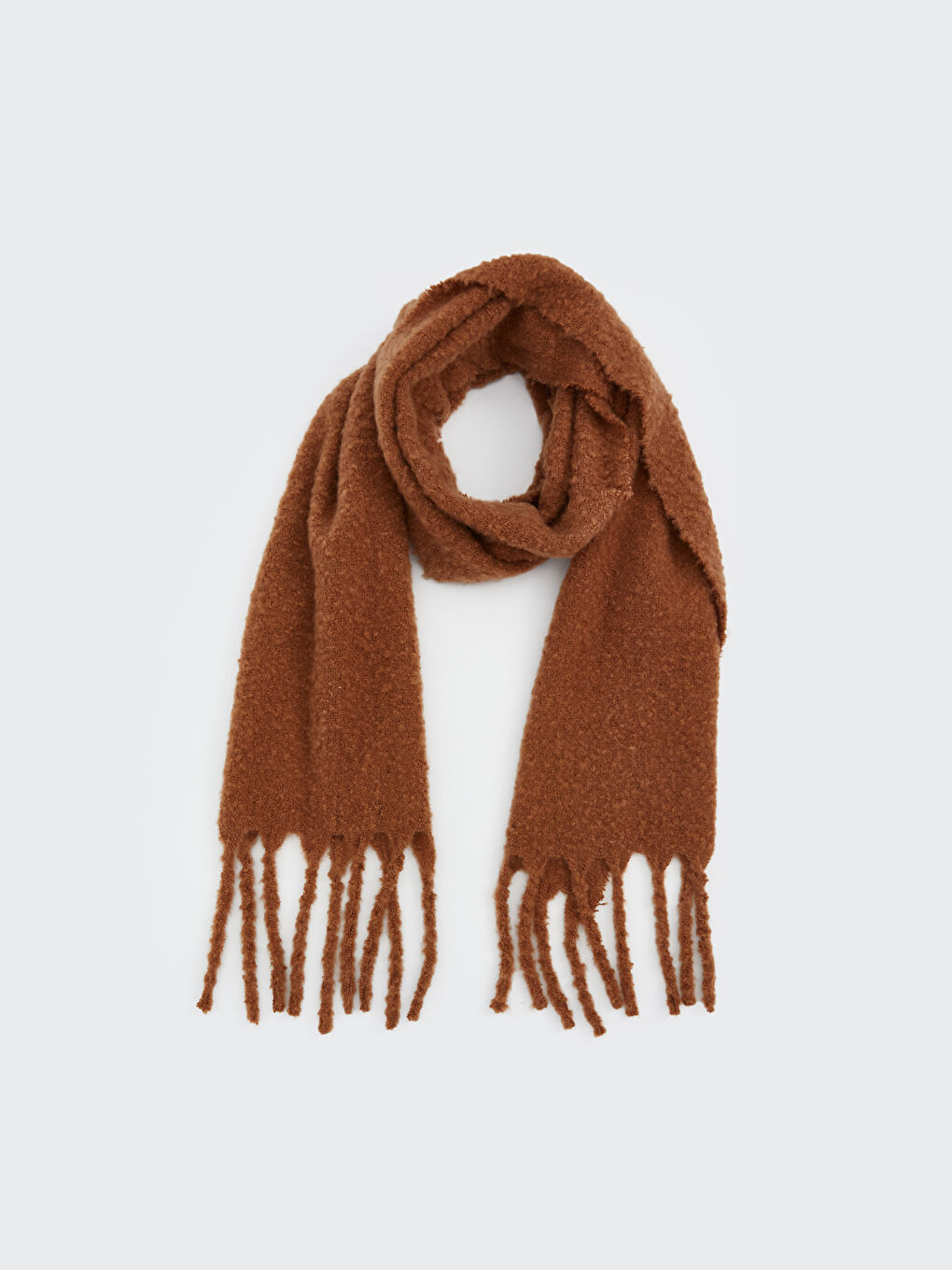 LCW ACCESSORIES Kahverengi Püsküllü Erkek Atkı