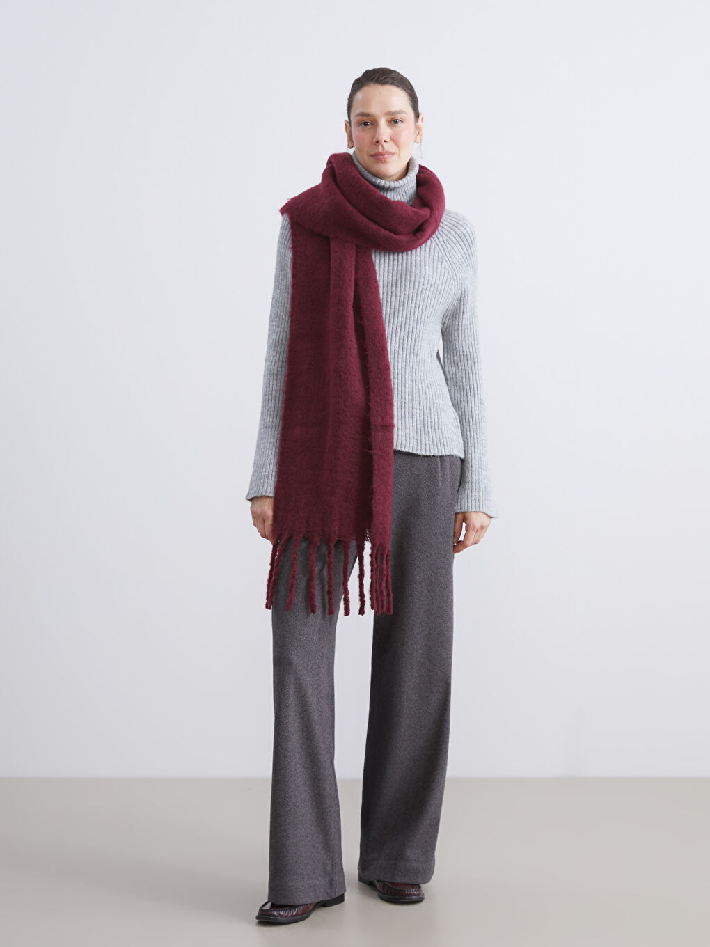 Шарф с бахромой для мужчин-1