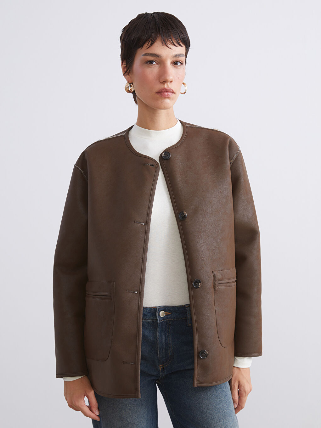 Woman BROWN Coat-2