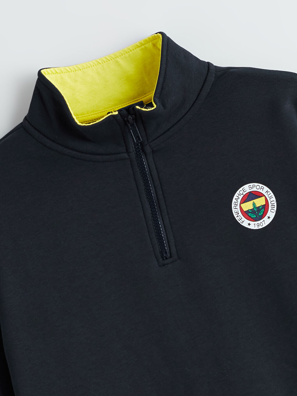 Lacivert Dik Yaka Fenerbahçe Baskılı Erkek Çocuk Sweatshirt-2