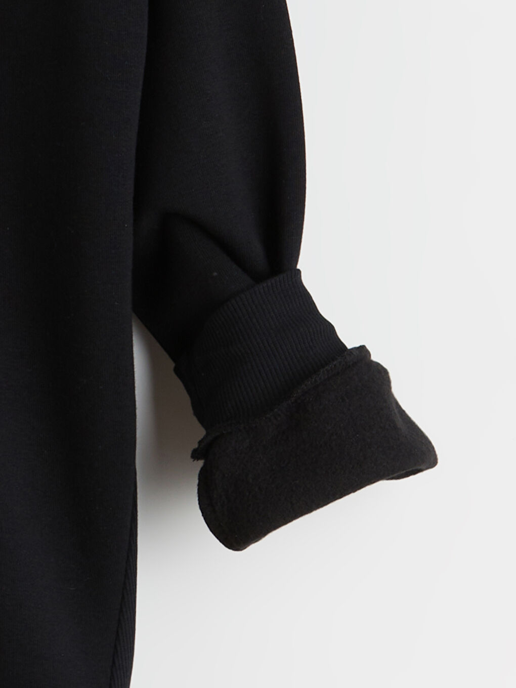 Siyah Dik Yaka Beşiktaş Baskılı Erkek Çocuk Sweatshirt-1