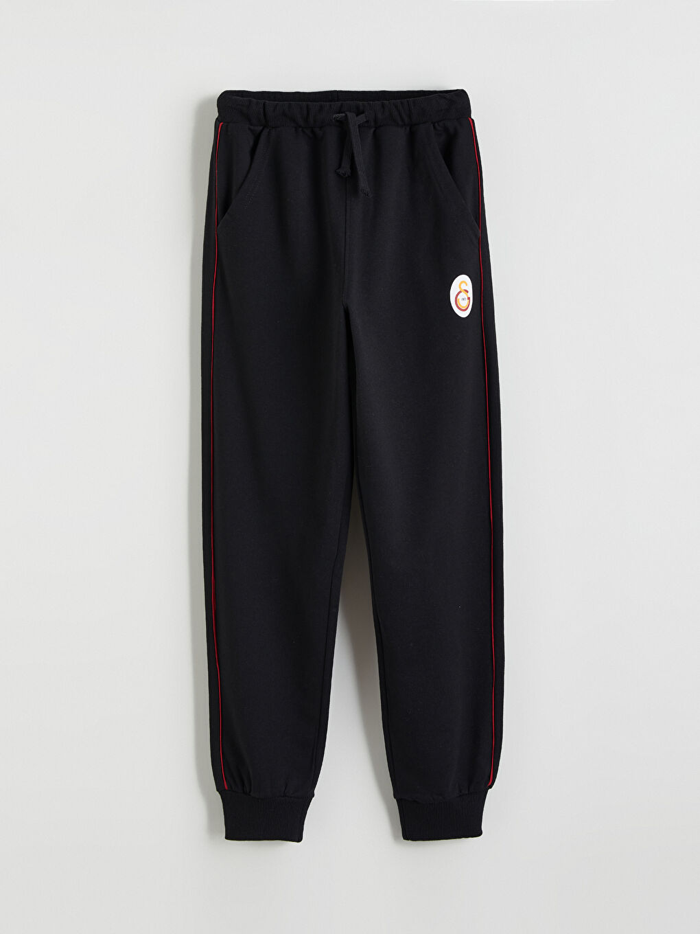 Siyah Beli Lastikli Galatasaray Baskılı Erkek Çocuk Jogger Eşofman Altı