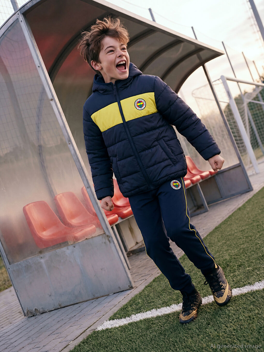 Lacivert Fenerbahçe Nakışlı Erkek Çocuk Eşofman Altı