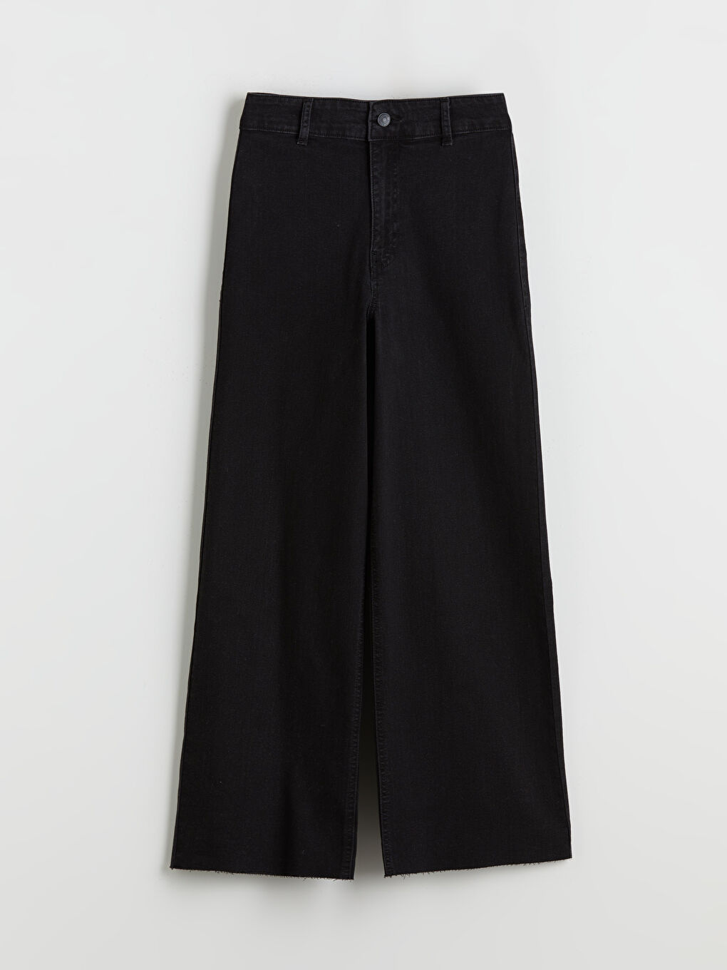 Siyah Wideleg Kadın Jean Pantolon-6