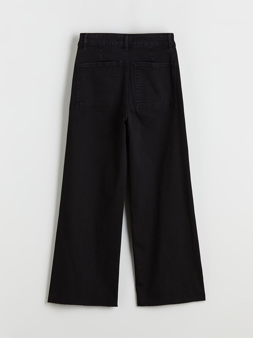 Siyah Wideleg Kadın Jean Pantolon-7