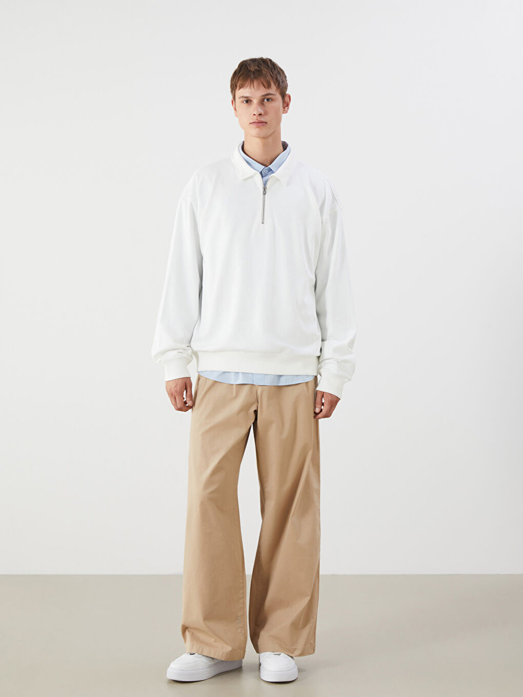 Polo Neck Men's Sweatshirt-1