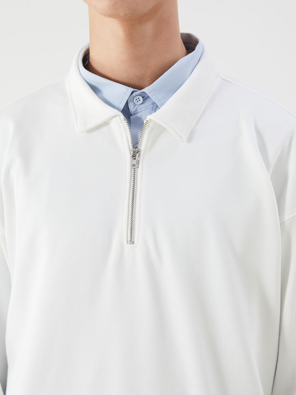 Polo Neck Men's Sweatshirt-2