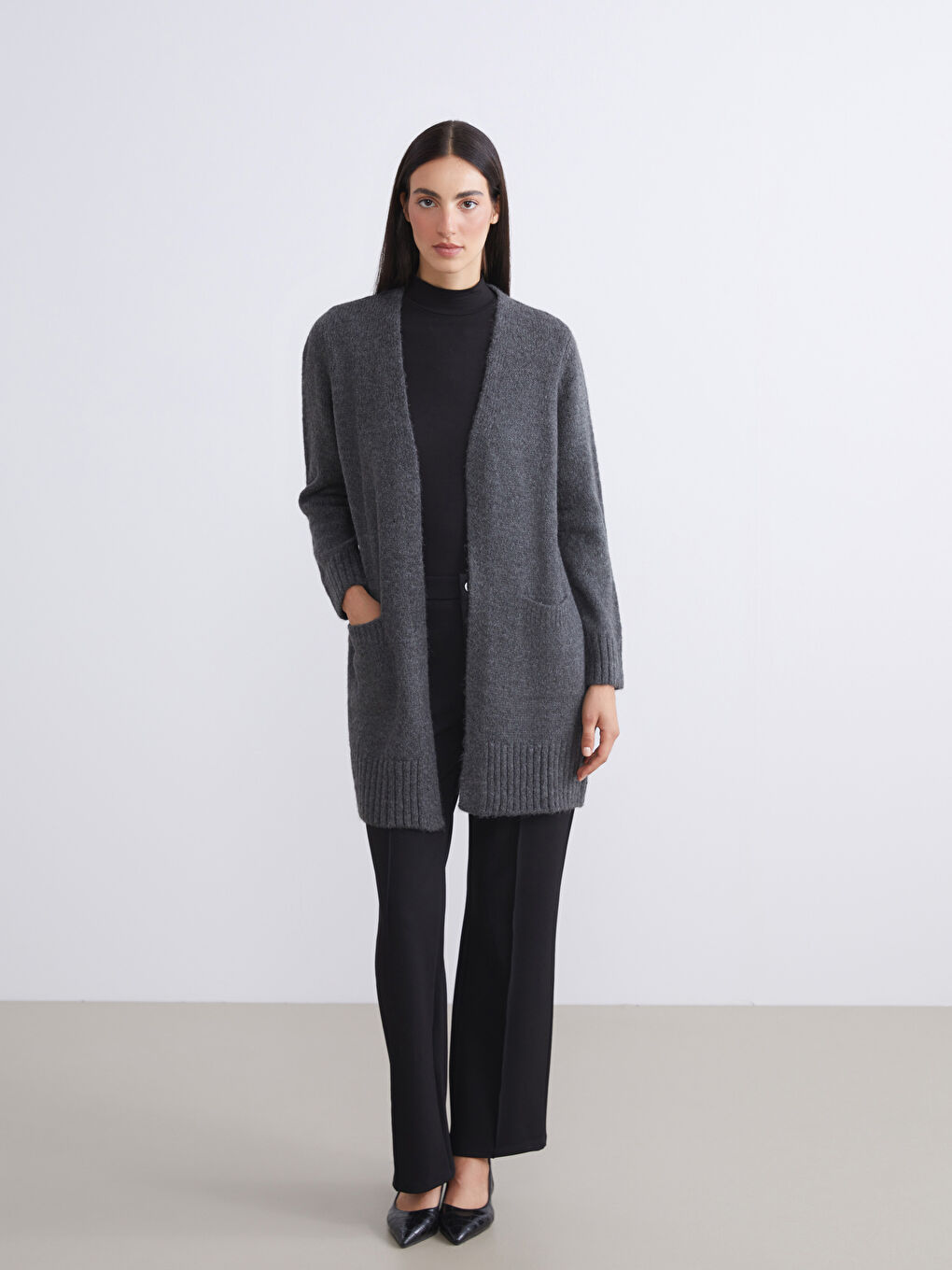 Shawl Collar Women's Knitwear Cardigan-1