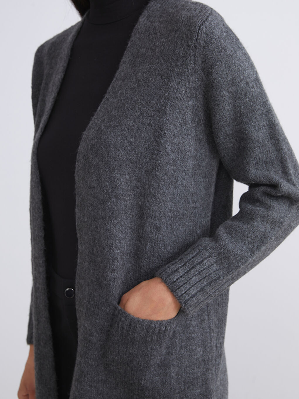 Shawl Collar Women's Knitwear Cardigan-2