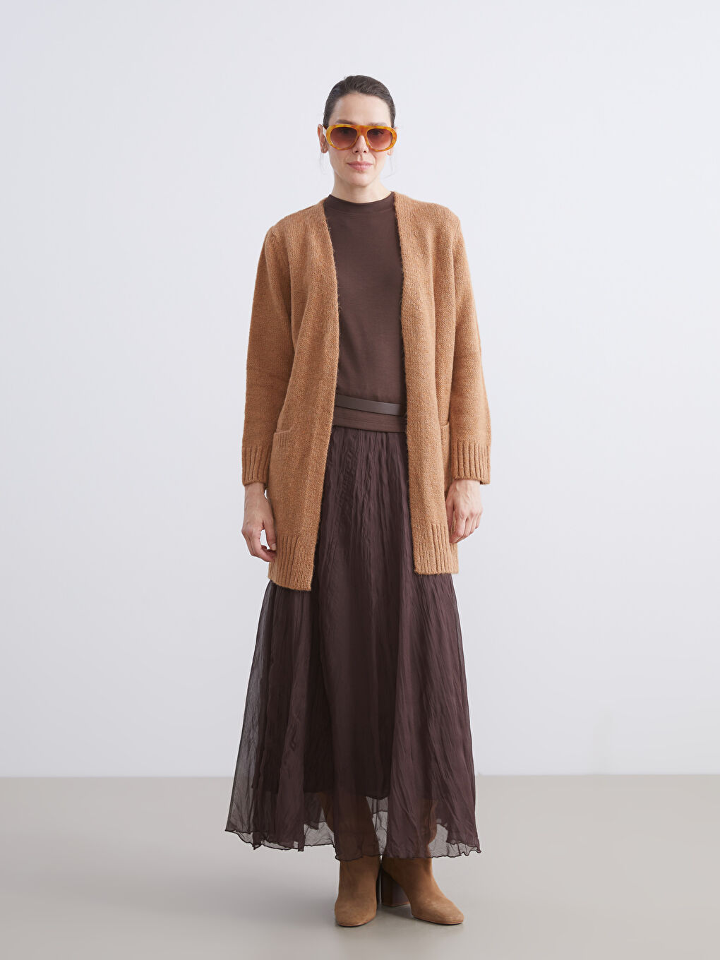 Shawl Collar Women's Knitwear Cardigan-2