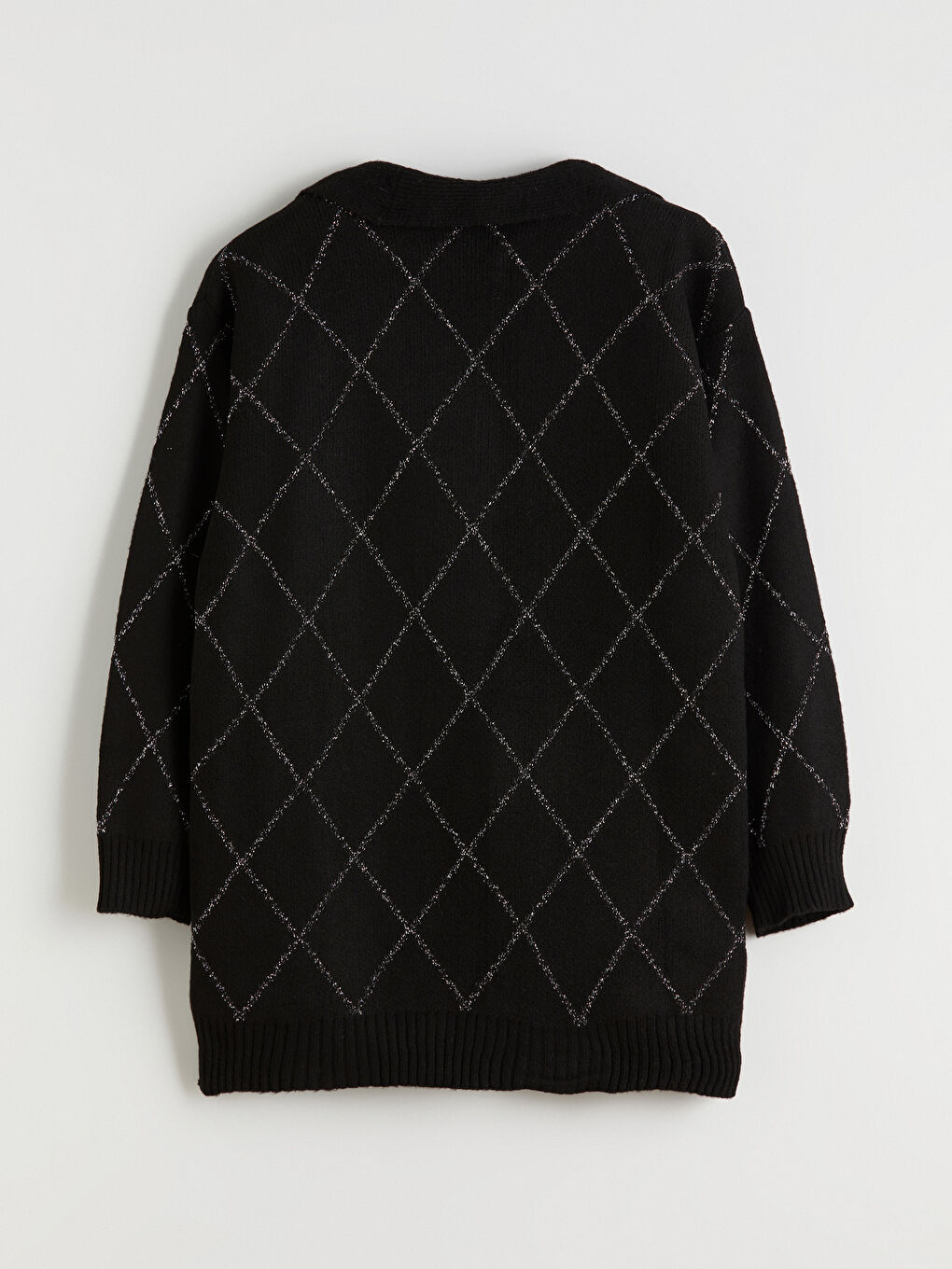 كارديجان تريكو بنمط أرجيل بياقة شال للسيدات-10