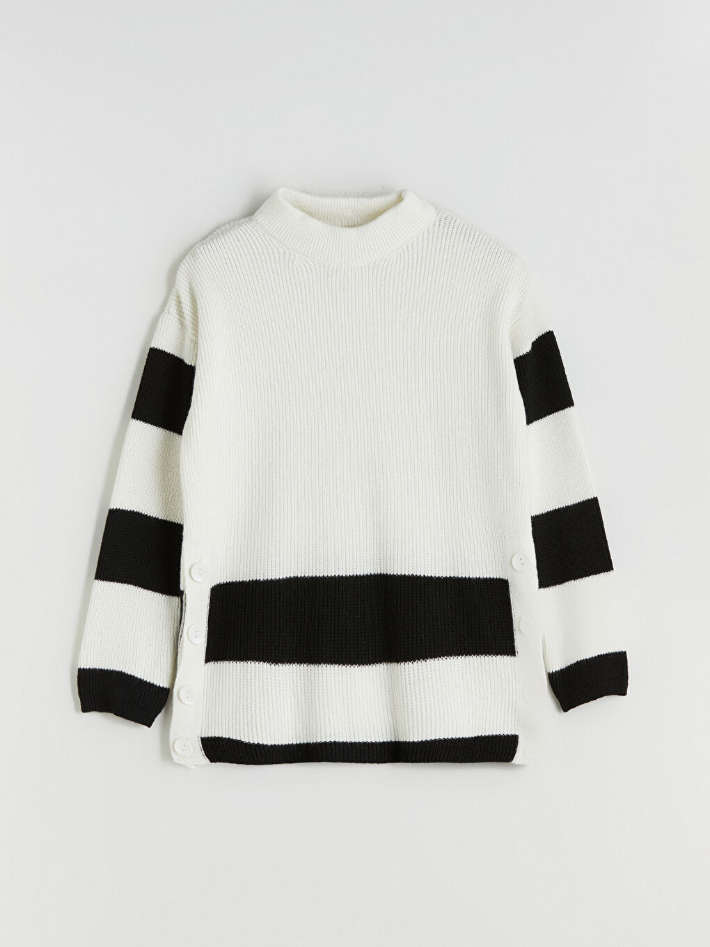 Crew Neck Striped Women's Knitwear Tunic-8