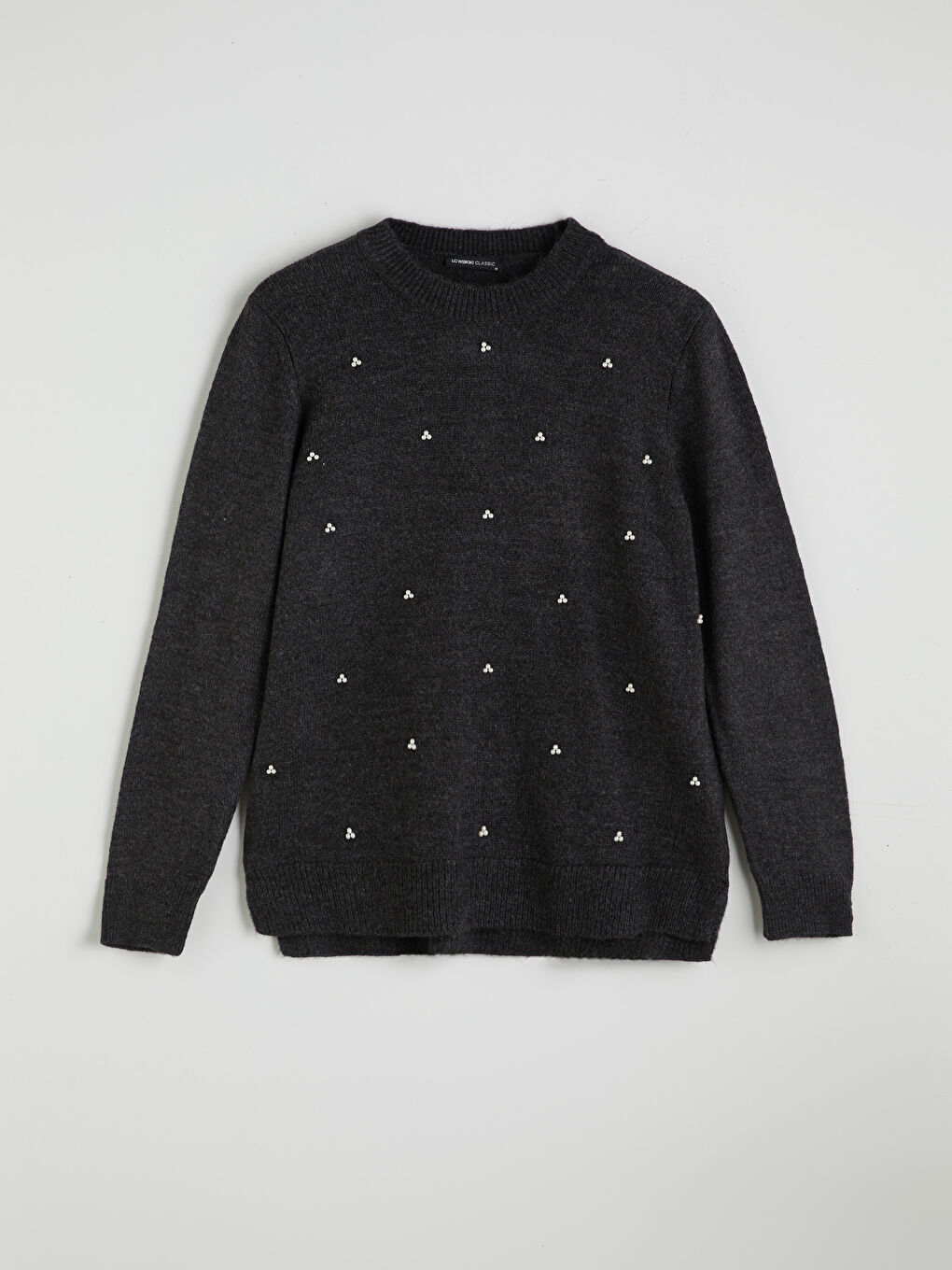 Crew Neck Beaded Embellished Women's Knitwear Sweater-4