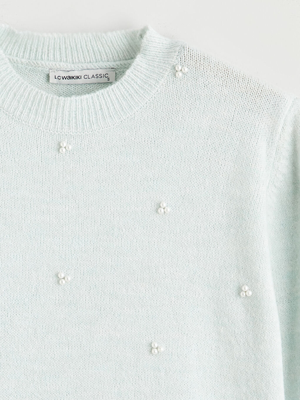 Crew Neck Beaded Embellished Women's Knitwear Sweater-6