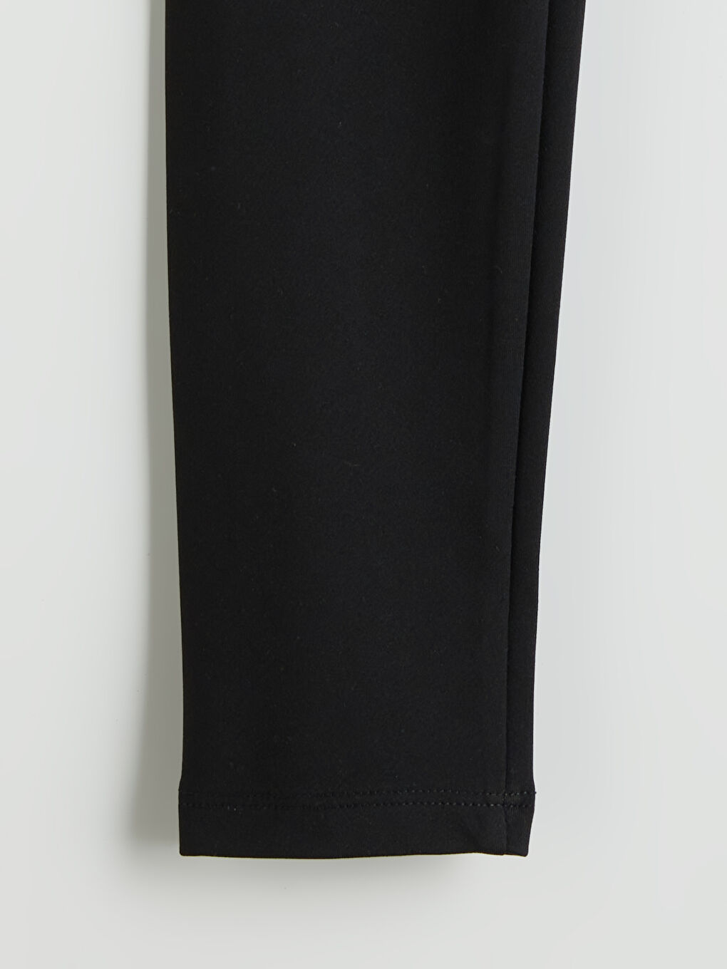 Siyah Beli Lastikli Kız Çocuk Uzun Tayt-1