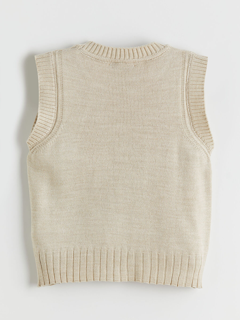 سترة فيست تريكو بياقة دائرية للسيدات-5