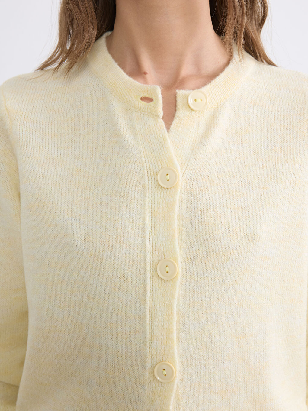 كارديجان سويتر نسائي بياقة دائرية-2