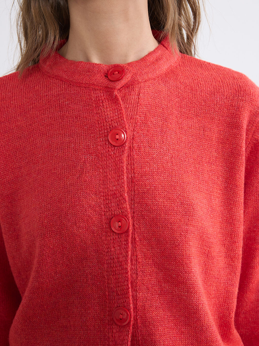 Cardigan Femme à Col Rond en Tricot-2