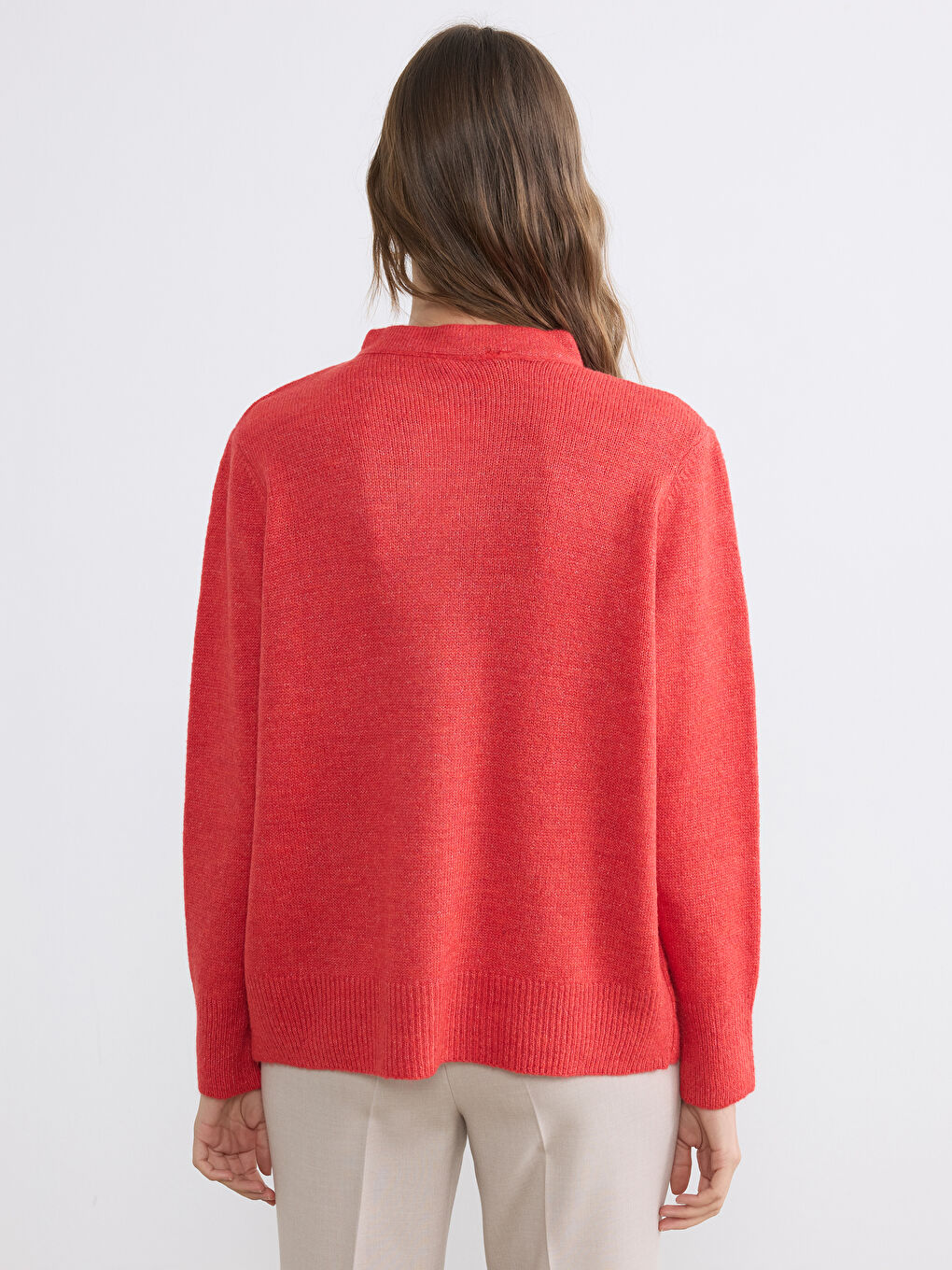 Cardigan Femme à Col Rond en Tricot-3