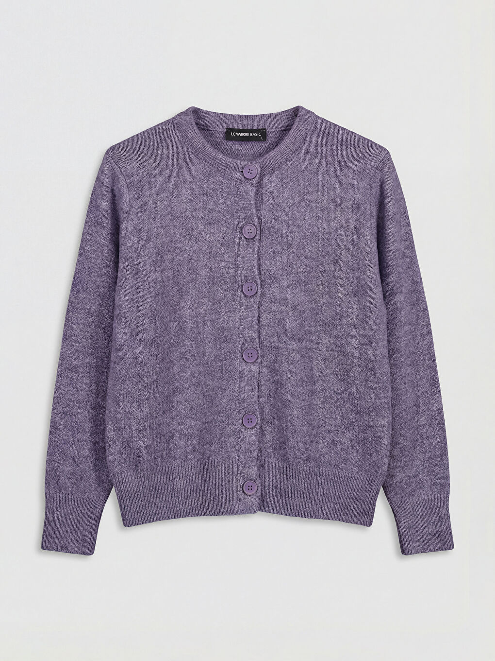 Cardigan Femme à Col Rond en Tricot-4