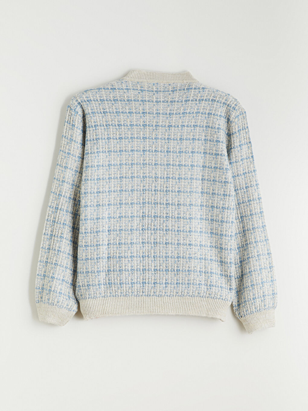 كارديجان تريكو برقبة دائرية منقوش للسيدات-5