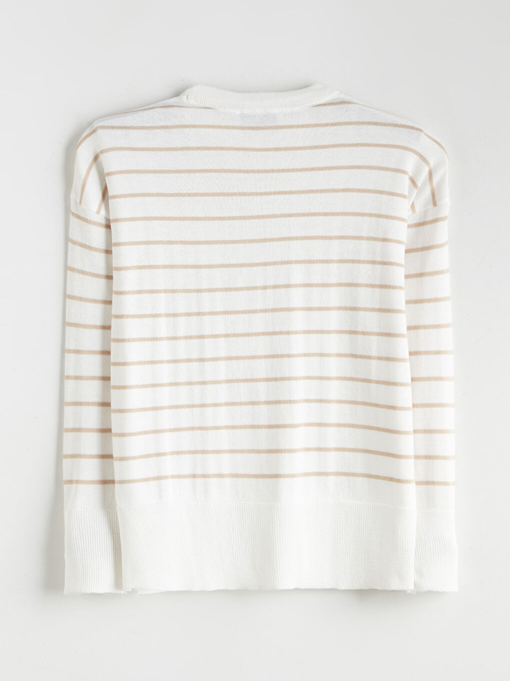 Pull-over Rayé à Col Rond pour Femmes-5