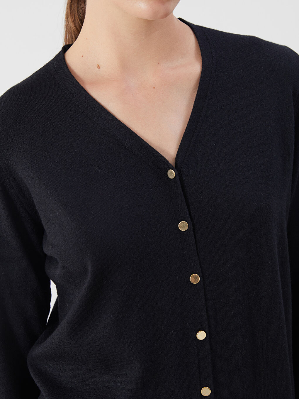 V Neck Women's Knitwear Cardigan-2