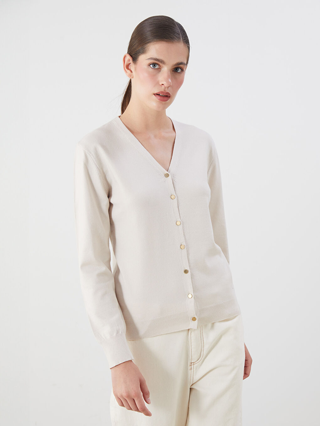 V Neck Women's Knitwear Cardigan