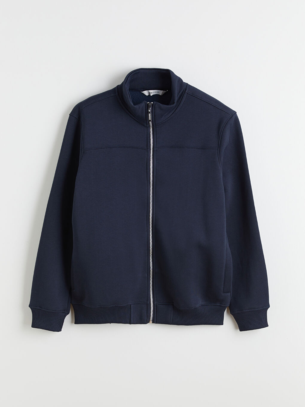 كنزة رياضية بسحاب بياقة قمعية وكم طويل للرجال-9