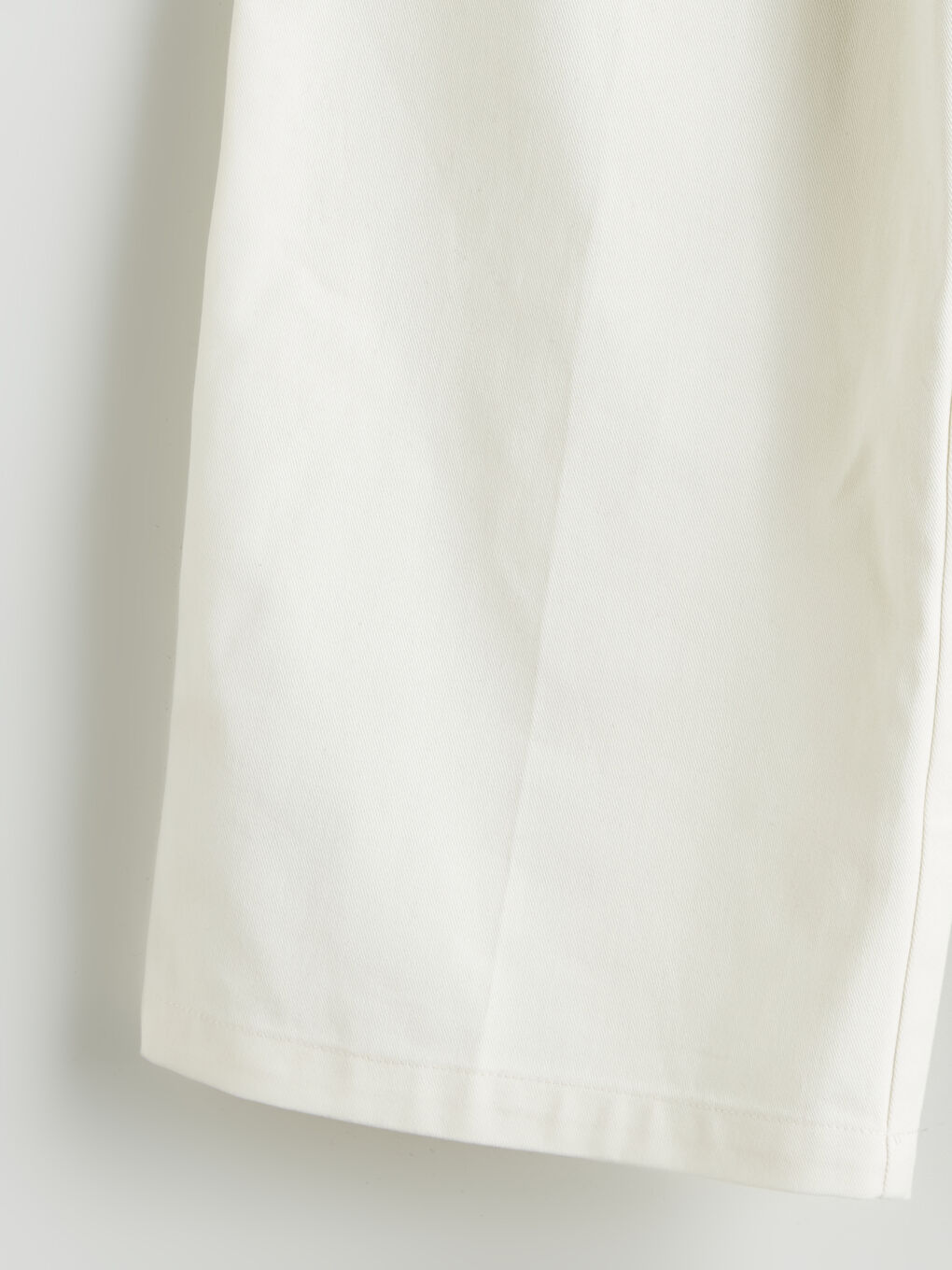 Ekru Wideleg Pileli Kız Çocuk Pantolon-3