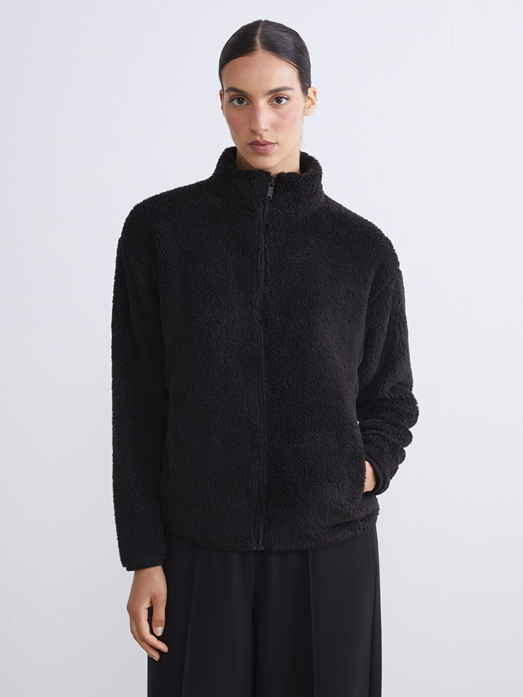 Funnel Neck Polar Women's Zip-Up Sweatshirt