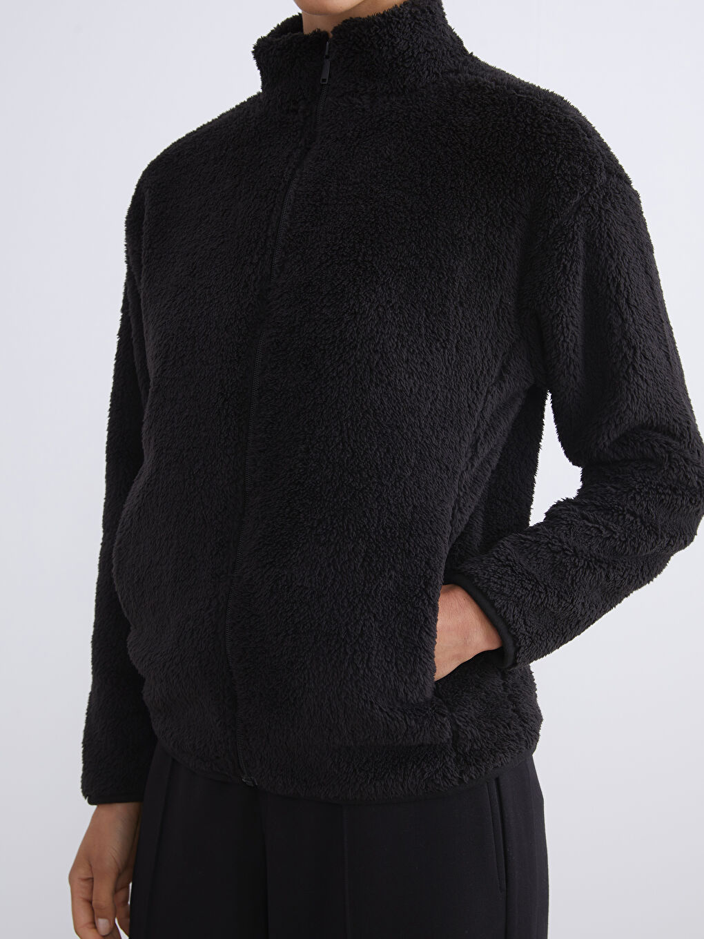 Funnel Neck Polar Women's Zip-Up Sweatshirt-2