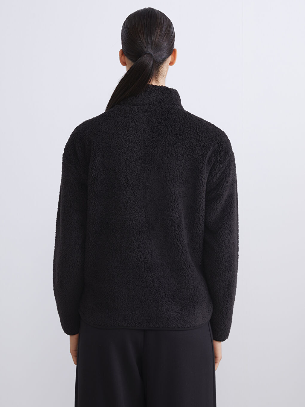 Funnel Neck Polar Women's Zip-Up Sweatshirt-3