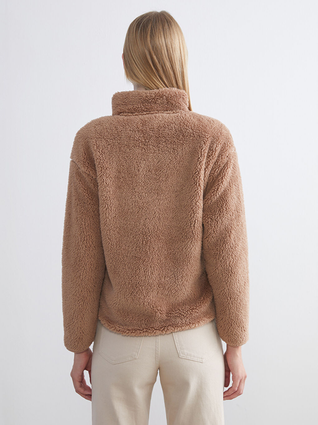 Funnel Neck Polar Women's Zip-Up Sweatshirt-4