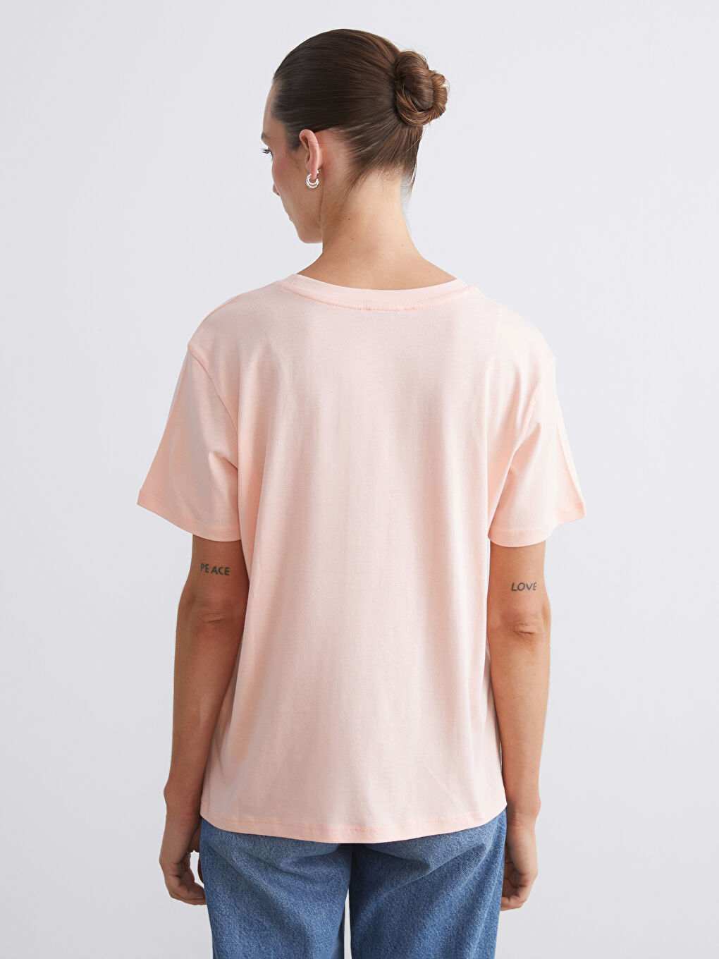 Crew Neck Printed Women's T-Shirt-3