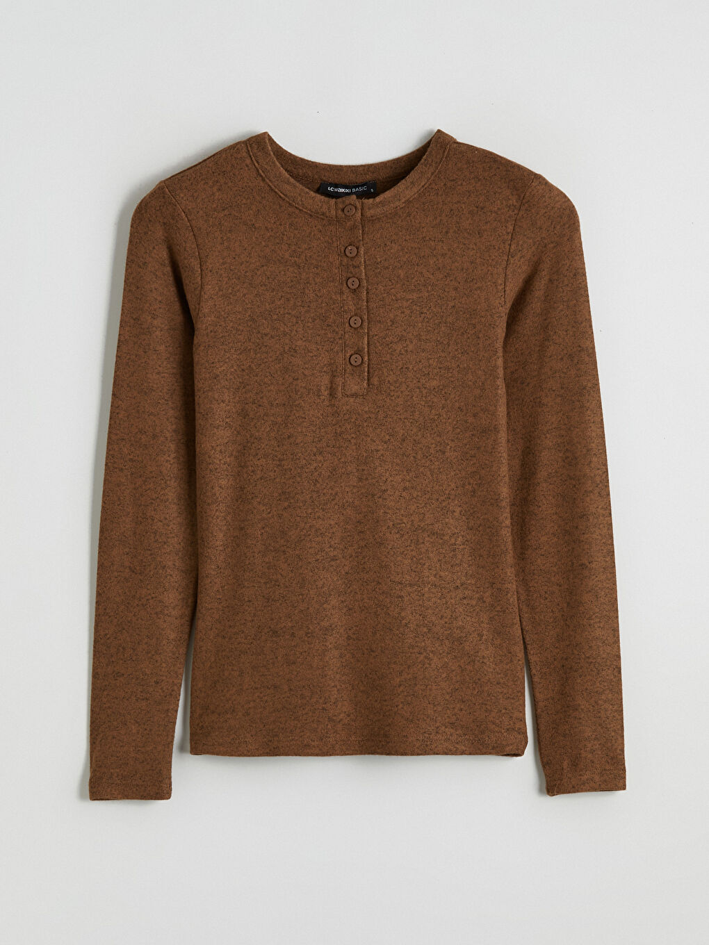 Kahverengi Bisiklet Yaka Kadın Body-4