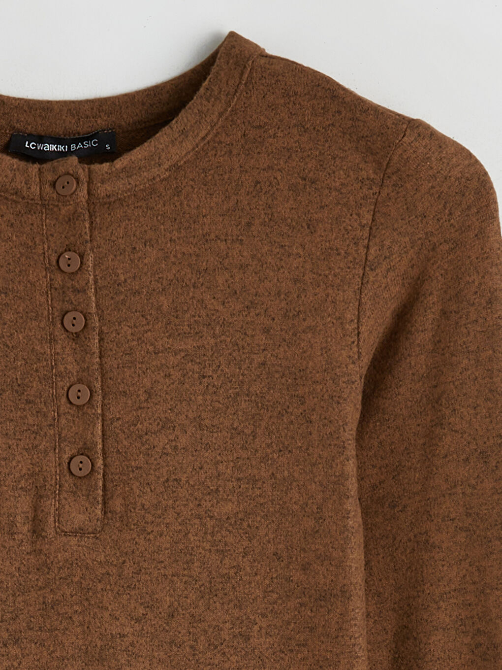 Kahverengi Bisiklet Yaka Kadın Body-5