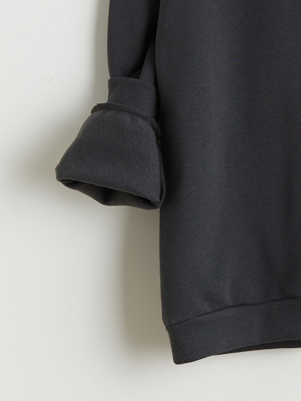 Antrasit Dik Yaka Erkek Çocuk Sweatshirt-2