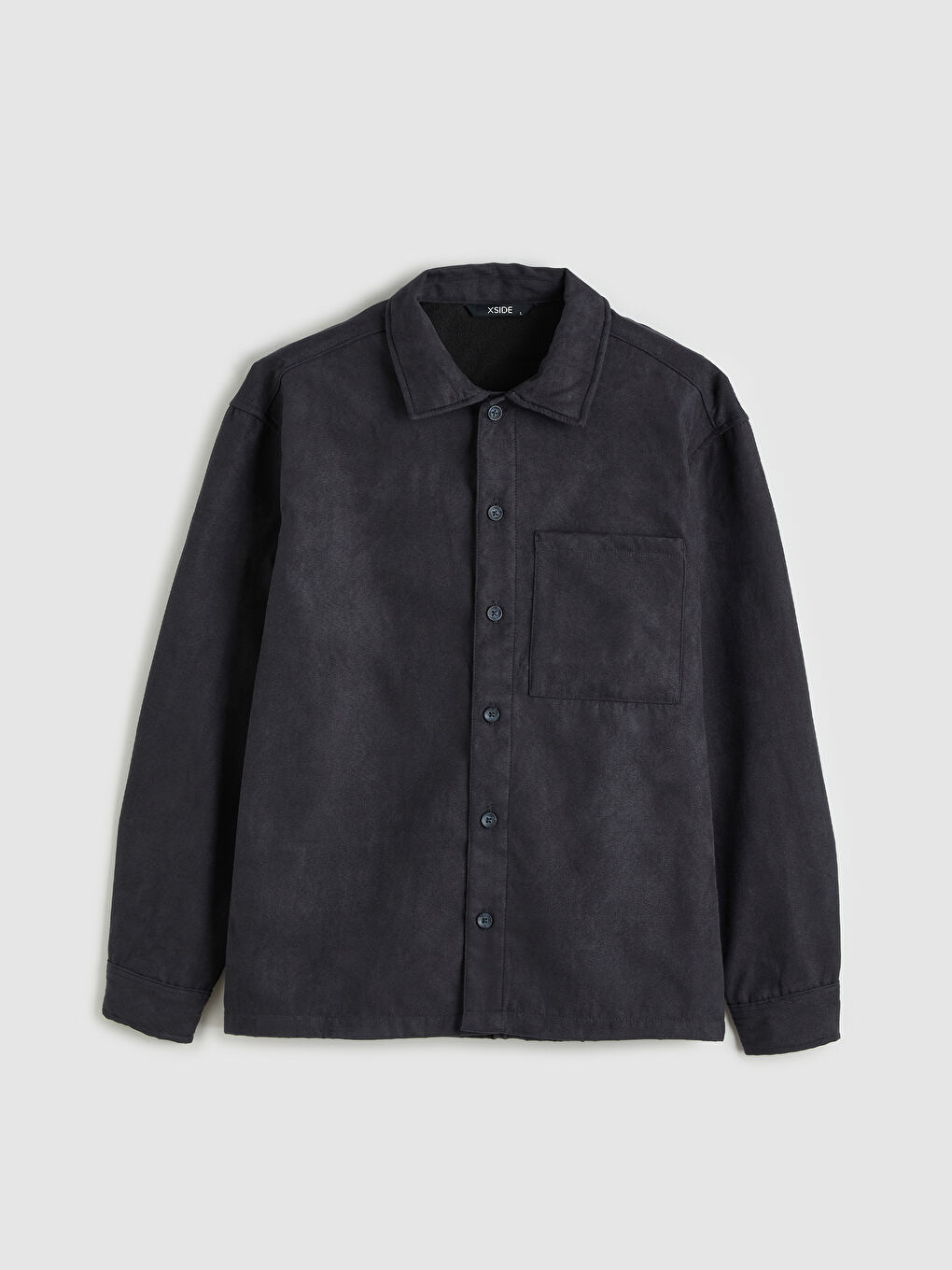 Antrasit Rahat Kalıp Erkek Gömlek Ceket-4