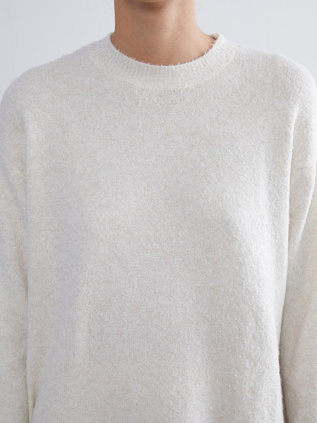 Crew Neck Oversize Women's Knitwear Sweater-2