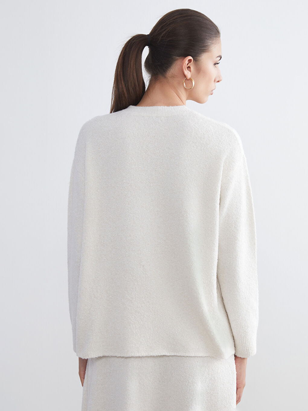 Crew Neck Oversize Women's Knitwear Sweater-3