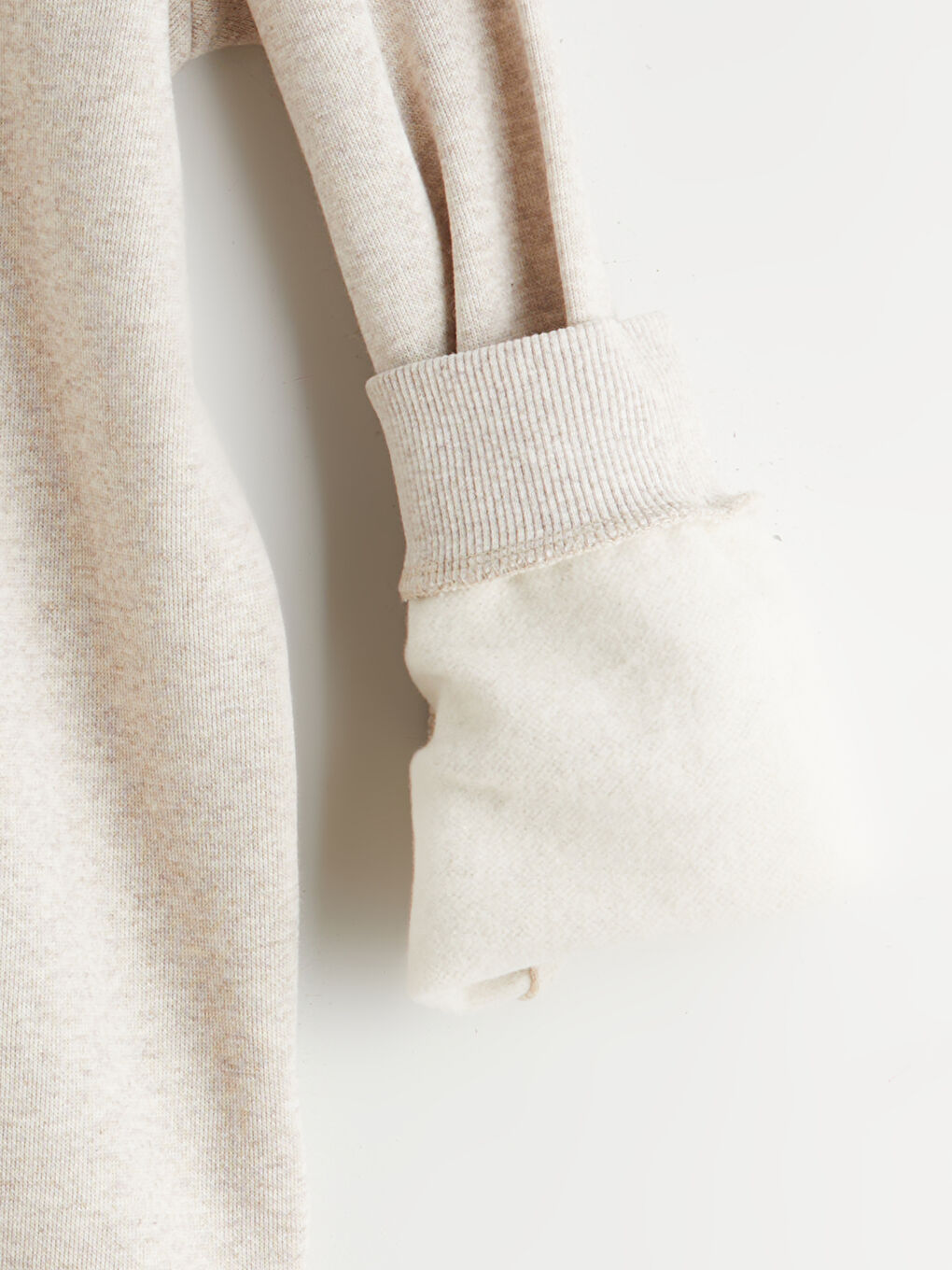 Bej Baskılı Erkek Çocuk Kalın Sweatshirt-5