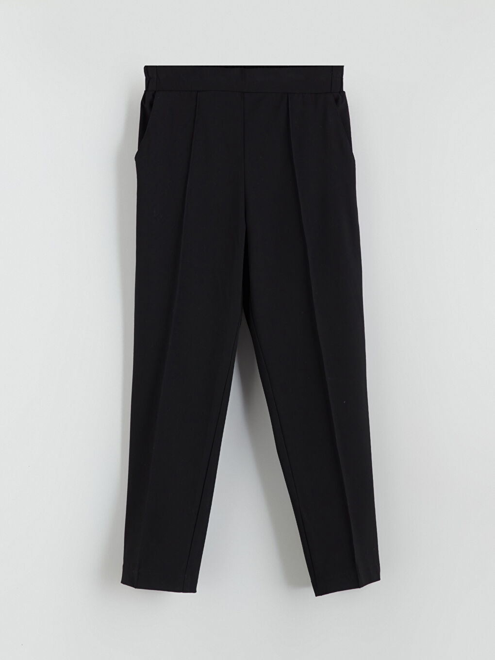 Pantalon Cigarette à Taille Élastiquée pour Femmes-12