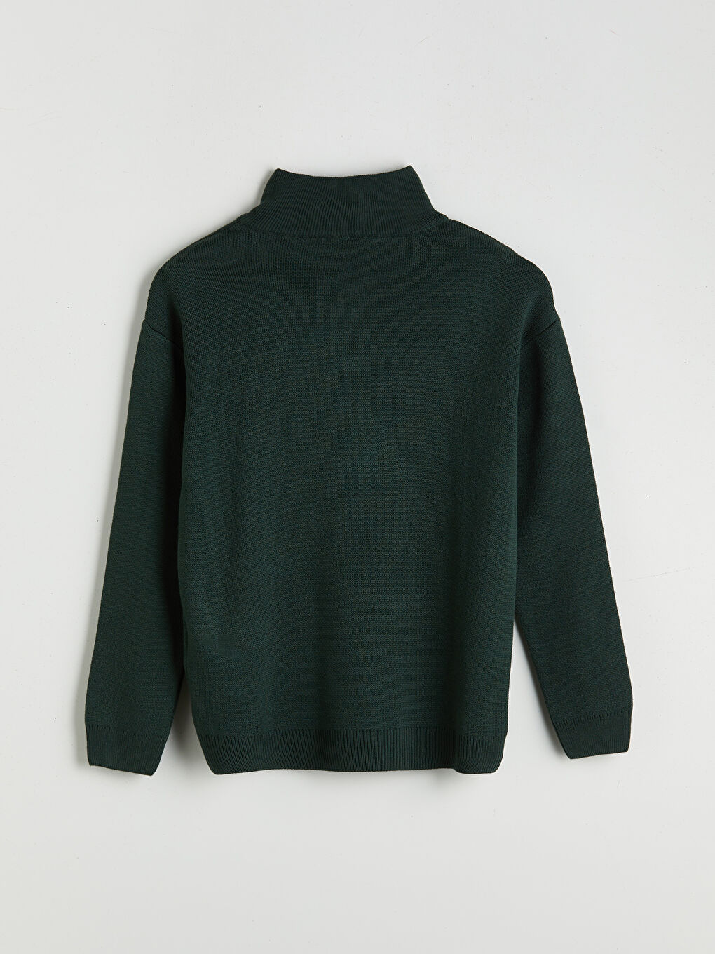 Yeşil Dik Yaka Erkek Çocuk Triko Kazak-3