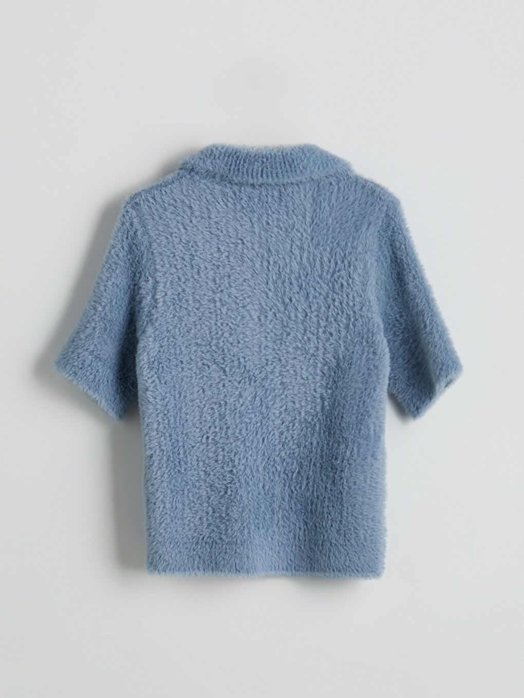 Mavi Polo Yaka Kadın Triko Kazak-5